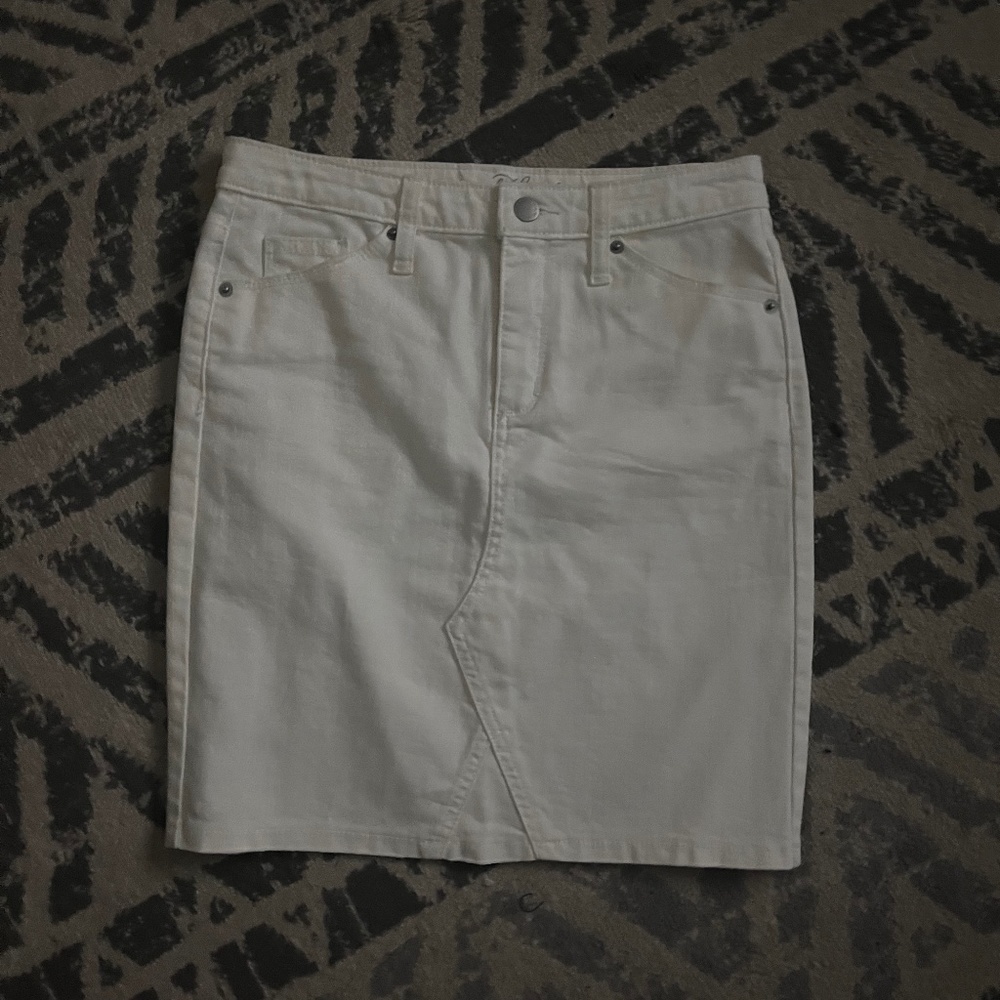 White Jean skirt
